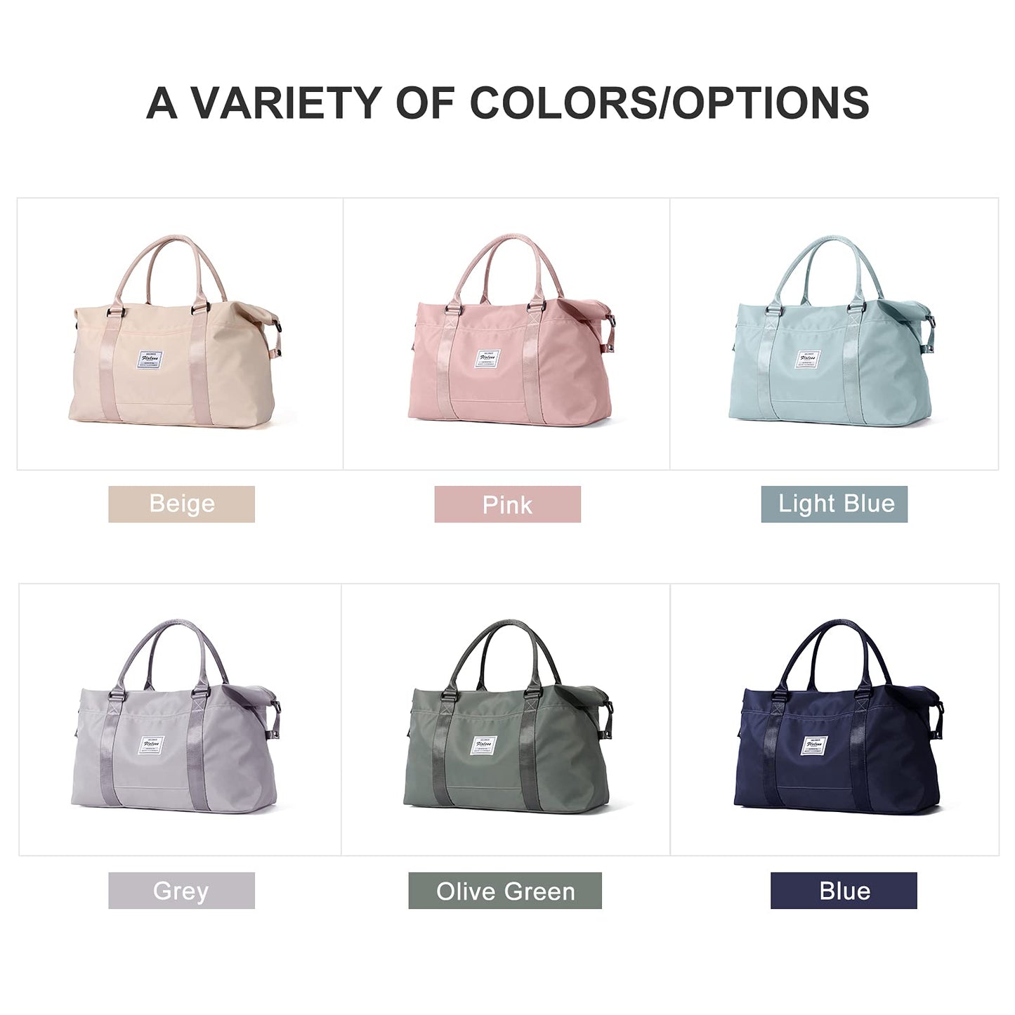 Travel Duffel Bag, Carry On Overnight Weekender Bags for Women