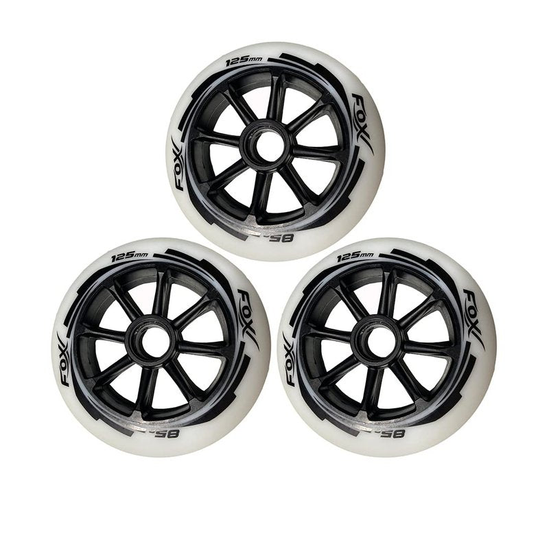 SzBlaZe 85 Pu 125mm * 24mm Inline Speed Roller Skate Wheels SHR Wheel Skates Racing Wheels Ruedas for Indoor Outdoor Wave Board Caster Board Street Surf (Pack of 3 Wheels)