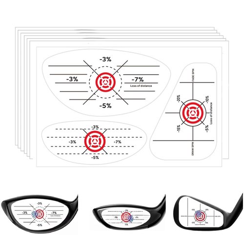 Alinfu Golf Impact Tape,Golf Stickers for Wood Fairway Iron Clubs, Swing Training Aid Golf Labels, Golf Sweat Spot Practice Tape (150)