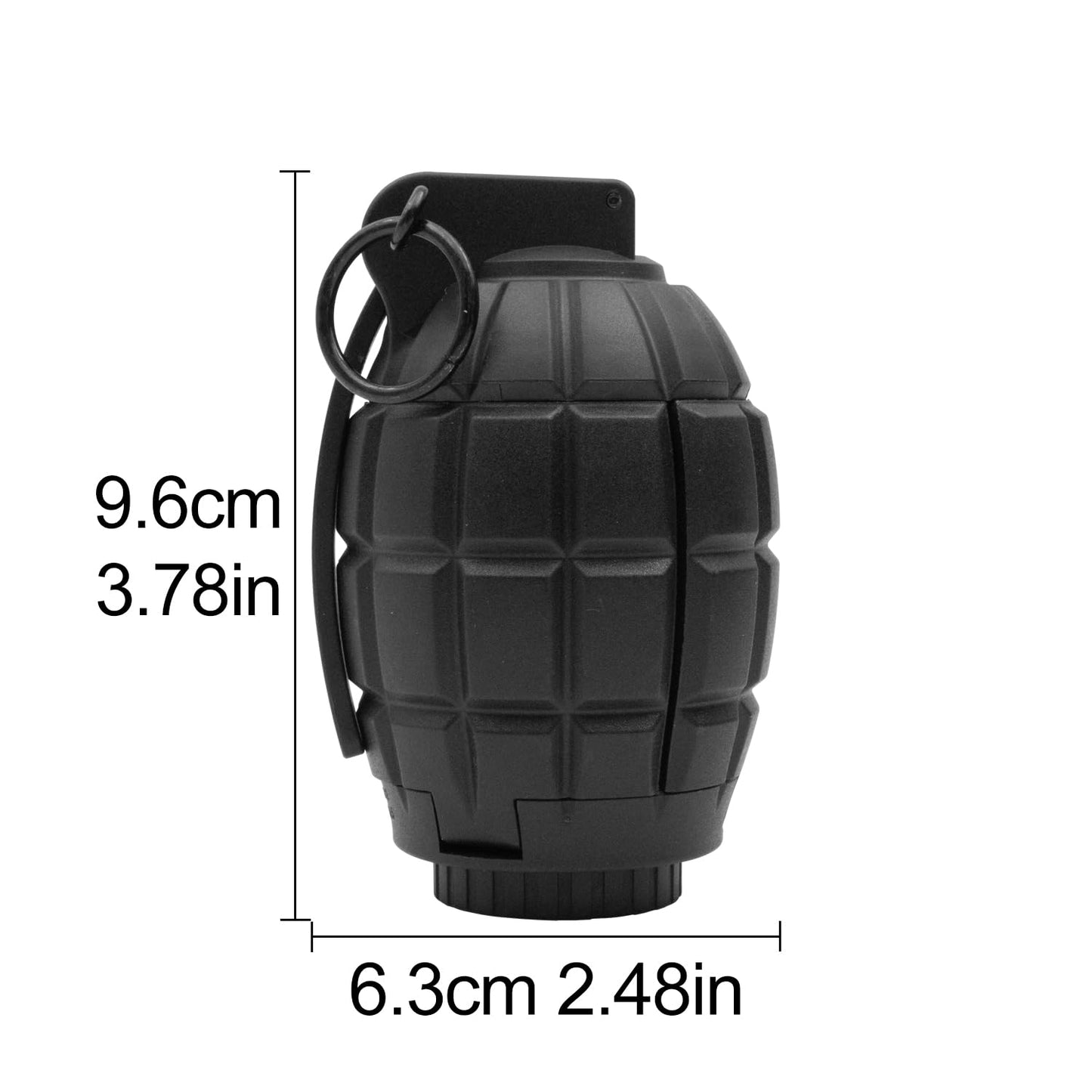 Zhongren Airsoft Tactical Grenade Plastic CS Battle Game Toy Dummy Hand Grenades Model Pull Ring Toys for Age 14+ (MF-36-BK)