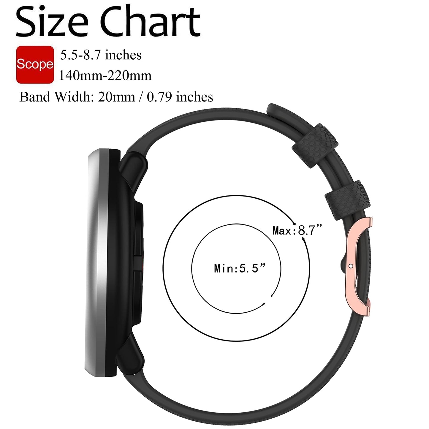 QGHXO Band for Polar Ignite 2, Soft Silicone Replacement Band for Polar Ignite 3/ Unite/Pacer/Pacer Pro (No Tracker, Replacement Bands Only)