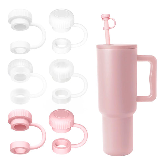 Alwenid Silicone Reusable Drinking Straw Toppers for Simple Modern 40 oz Trek Tumbler, 6PCS Set