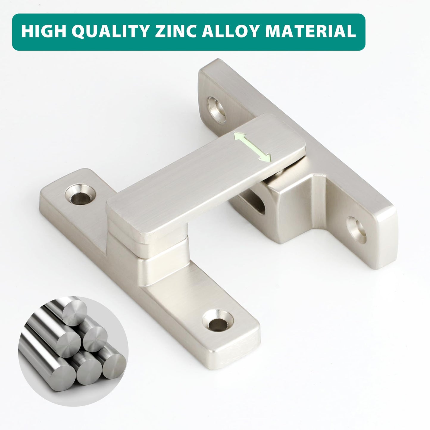 90/180 Degree Flip Latch Gate Latch, Heavy Duty Black Safety Door Lock Enhanced Security Flip Latch Lock Hardware for Interior Door Front Door Barn Garden Fence Window Bathroom Cabinet