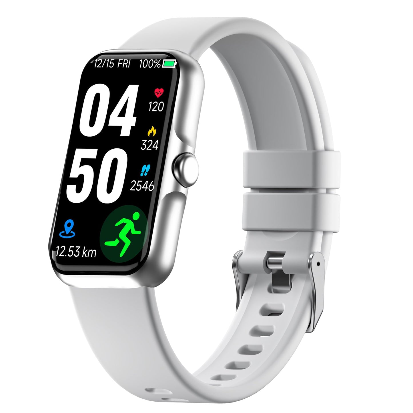 Fitness Tracker with 24/7 Continuous Heart Rate, Blood Oxy-gen Monitor, Smart Watch with Sleep Monitor, IP68 Waterproof Activity Tracker Step Counter for Women Men (Gray)