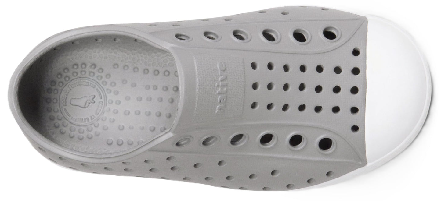 Native Shoes Unisex-Kids Jefferson Sneakers, Pigeon Grey/Shell White, 8 Toddler