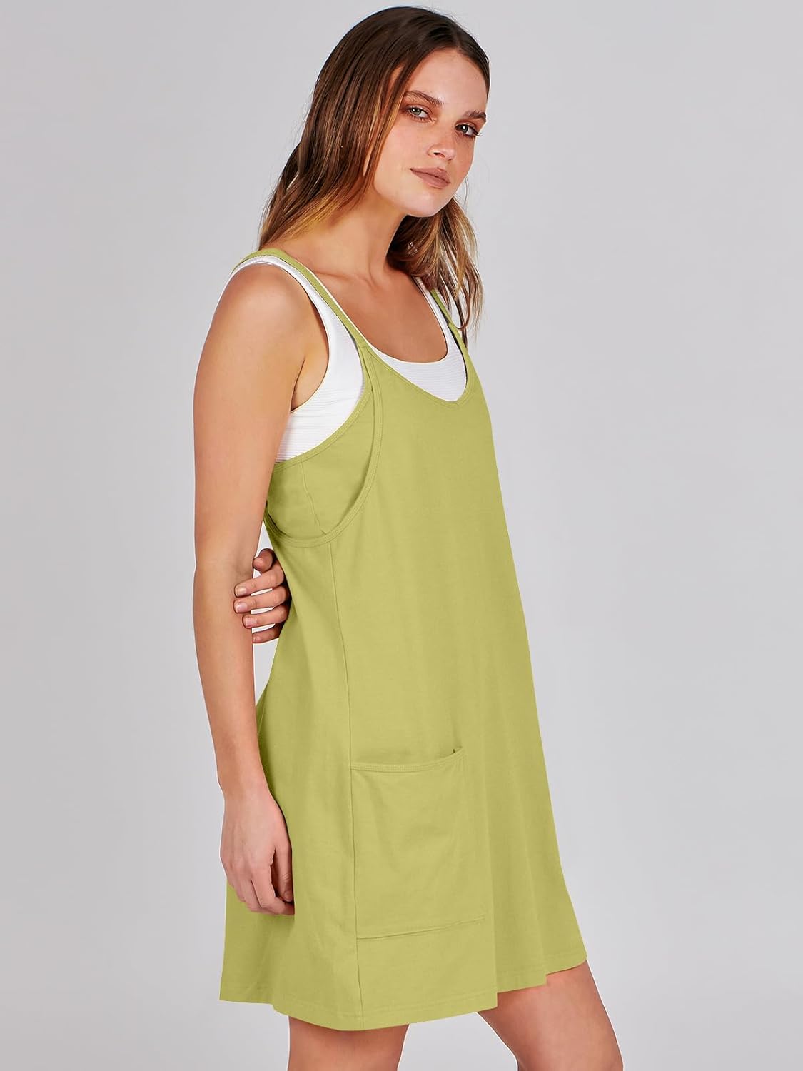 ANRABESS Women's Athletic Dress - Summer Tennis Mini Romper with Built-In Shorts | Travel Ready Activewear