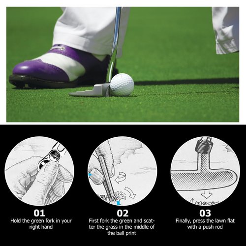 Kisangel Portable Golf Divot Repair Tool with Keychain Hole Compact 2.75 Inch Divot Fork for on-Course Use and Fairway Trimming Golf Accessories Pack of 75