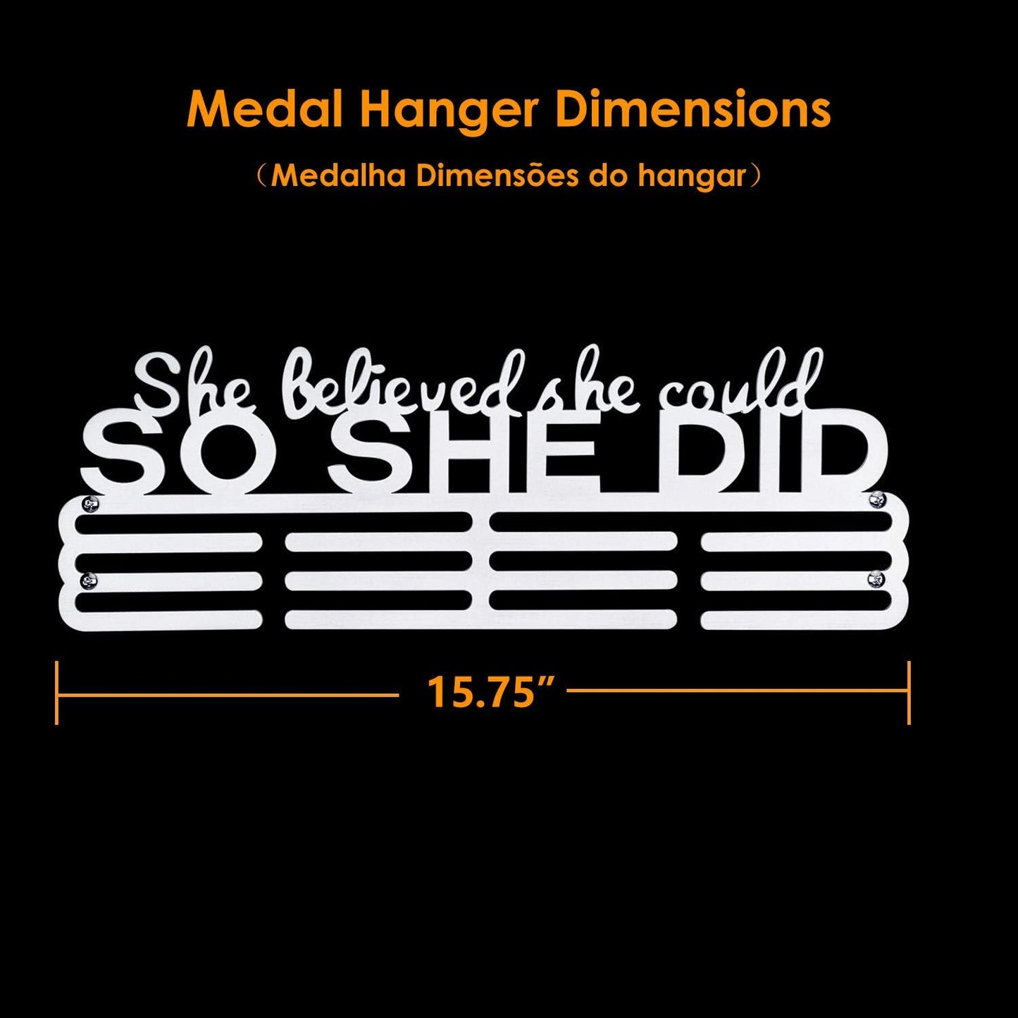 Medal Hanger Display by Medal Holder - Easy Wall Mount for Race Medals | Perfect for Runners