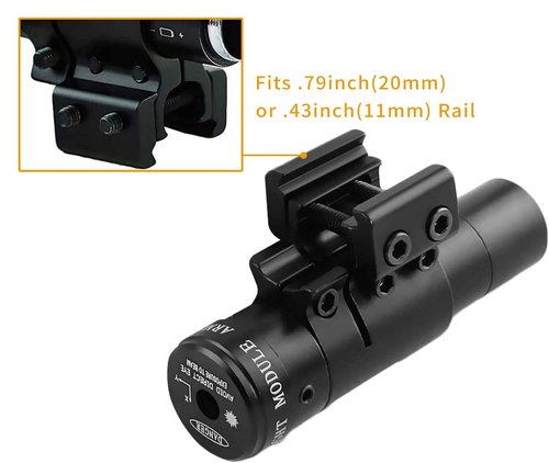 Beileshi Adjustable Dot Laser Sight Compact Tactical Red Laser Sight with Picatinny Mount Allen Wrenches for Hunting
