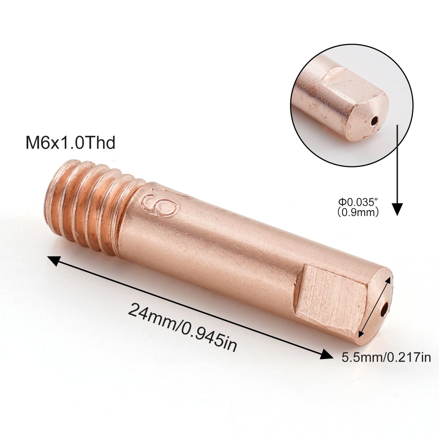 Welding Knight MIG Welding Contact Tips 15AK MIG/MAG Welding Torch MIG Gun 11-35 Replacement Accessories (0.035") 30-pk