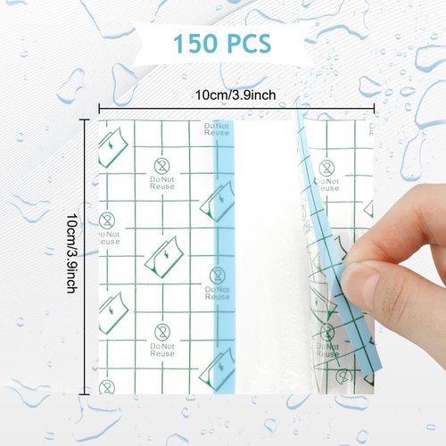 Tattoo Aftercare - 100 Pcs Waterproof Bandages for Swimming & Wounds - 4x4 Inch Second Skin Tattoo Cover Up & Wound Seal