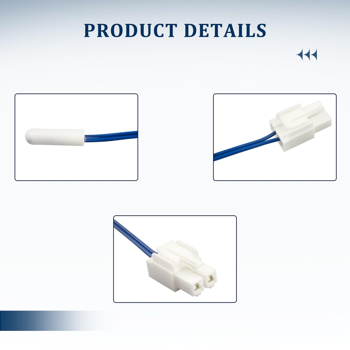 6500JB2002X Refrigerator Temperature Sensor Fits for LG Refrigerator, LG Temperature Sensor Bundle for LG Refrigerators, Replace Part Number AP5594347 PS3636270 6500JB2002P 2651043 AH3636270 EA3636270