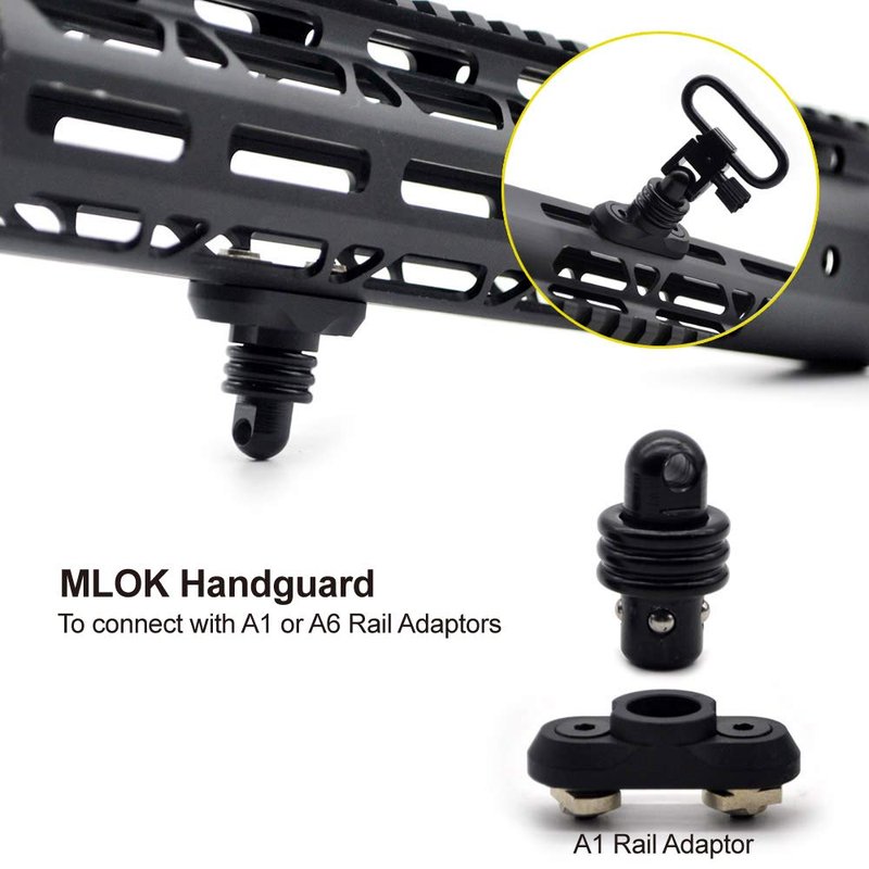 Trircok QD Adapter Sling Stud to Picatinny Rail for Sling Swivel