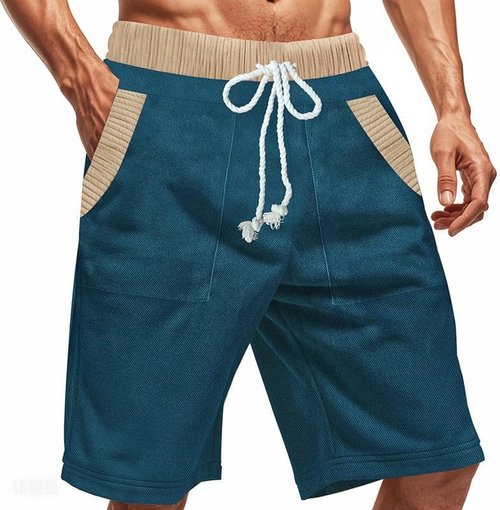 DMOYALA Casual Loose Men's Shorts - Hip Hop Style with Elastic Waist & Pockets | Summer Bermuda Shorts