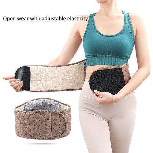 Soft Cozy Warm Waist Belt, Men Women Winter Thicken Thermal Plush Waist Warmer Adjustable Lumbar Support Belt, Abdominal Support Band Waist Wrap Brace Warm Strap Warm Waist Protector (Dark Gray, XL)
