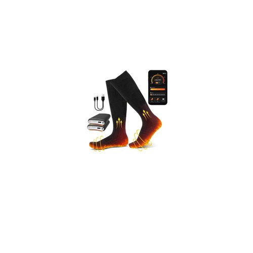 Heated Socks- APP Control Temperature-Long-Lasting Warmth Up to 11 Hours-Men & Women Heated Socks -Ideal for Camping, Fishing, Biking, Skiing, Skating, Hunting & Hiking-Warm Winter Gift (B 8-14)
