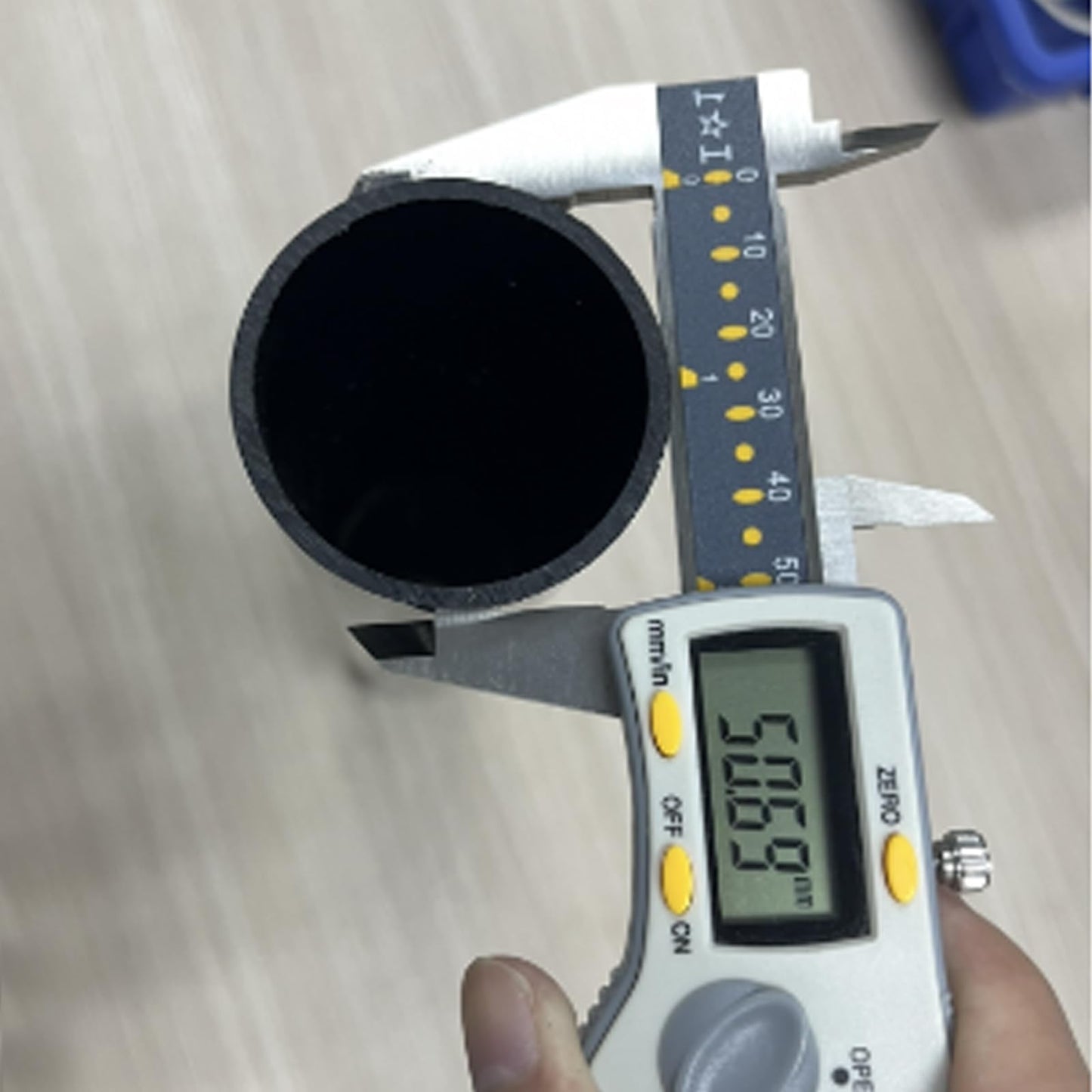 MECCANIXITY 2 Inch PVC Rigid Tube Round Pipe Hardware Tubing 45mm(9/5 Inch) ID 50mm OD 350mm Black High Impact for Water Pipe Crafts Cable Sleeve