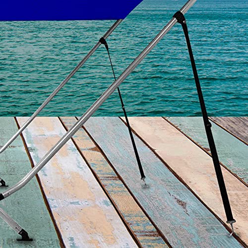 RUSON 2 Pack Bimini Boat Top Straps with Single Snap Hook, Heavy Duty