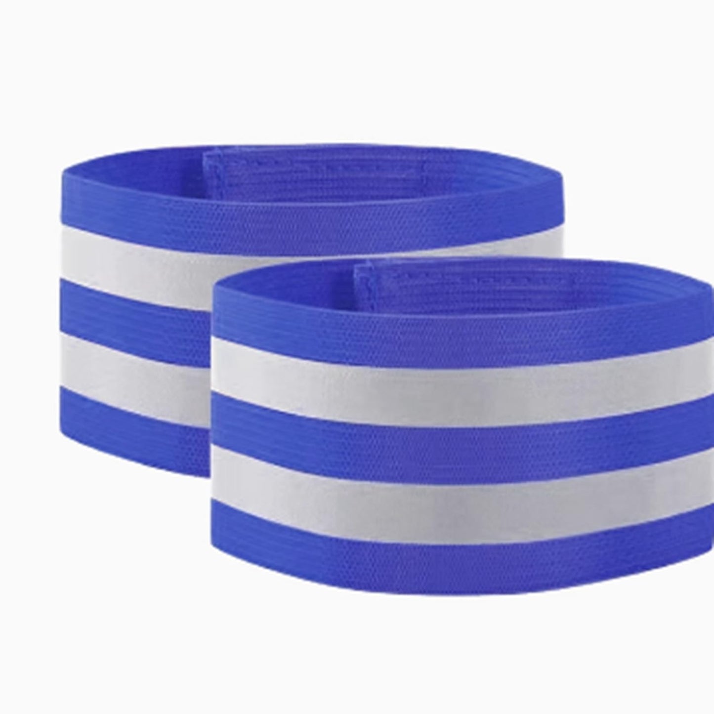 Boxonly 4 PCS Reflective Wrist Strap 5x1x1cm Running Safety Gear Reflective Wristbands High Visibility Bike Ankle Bands Reflector Armband Self-Adhesive Reflective Bands for Walking,Night Sports Blue