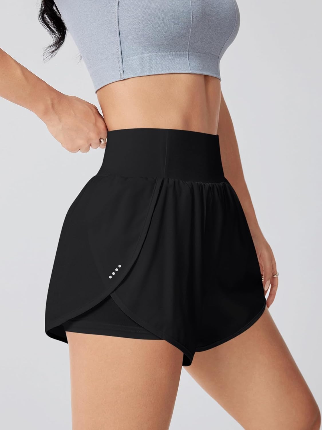 Skiennix Women's High-Waisted Athletic Running Shorts - 3" Dolphin Gym & Yoga Shorts with Pockets