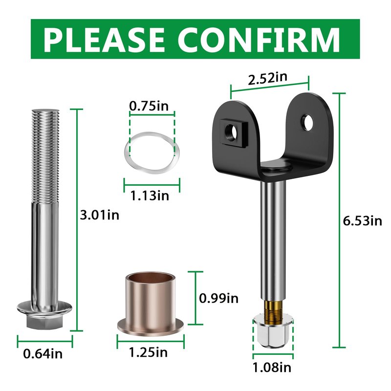 Panglong Front End King Pin Repair Kit, Club Car Front End Parts Suitable for 2004-UP Precedent Gas & Electric Golf Carts OEM #102287201, 103638601, 102288201, 102288401