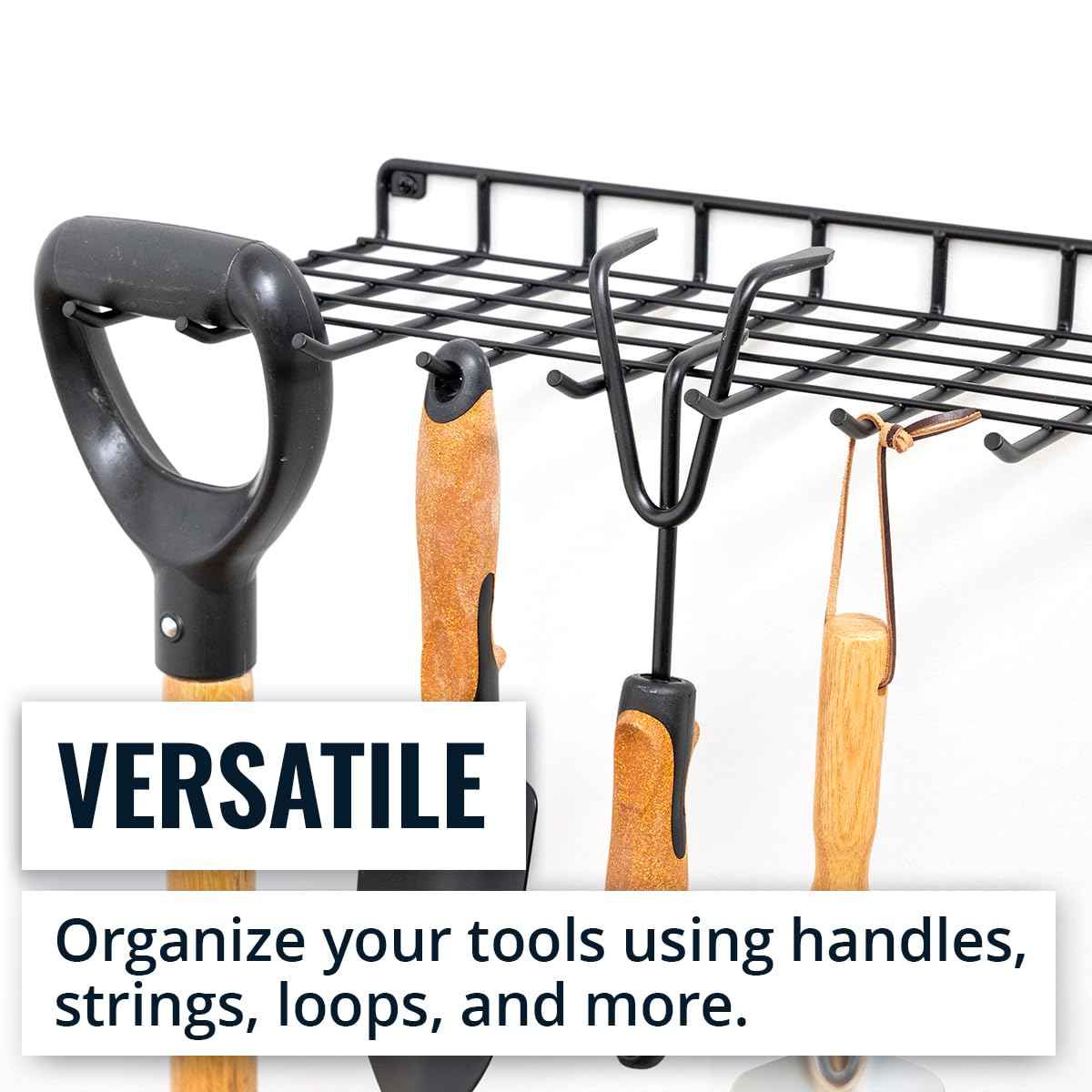 StoreYourBoard Gardening Hand Tools Organizer, Wall Mount Storage Shelf for Garden Scissors, Hand Pruners, Plant Shears, Tree Cutter, Gardening Shears, and Garden Supplies, Holds 40 lbs