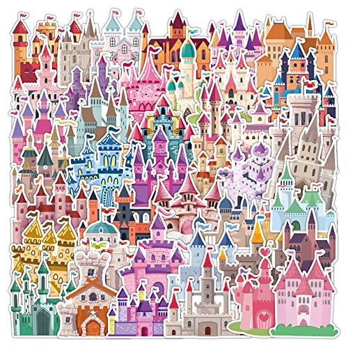 40Pcs Castle Stickers - Waterproof Vinyl Decals for Kids & Adults