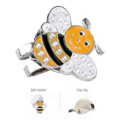 Golf Hat Clip, Cute Bee Pattern Detachable Magnetic Ball Marker Golfer Accessory for Women Kids Golfing