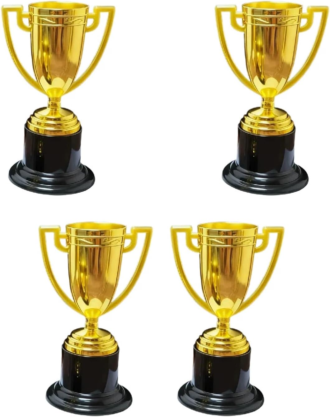 Mini Gold Award Trophy Cups - 4 PCS 3.74 Inch Plastic Trophies for Graduation & Sports Events