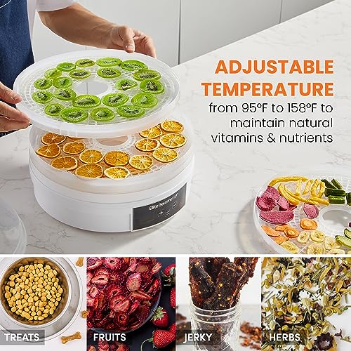 Elite Gourmet Digital Food Dehydrator with 5 Trays, 48-Hour Timer