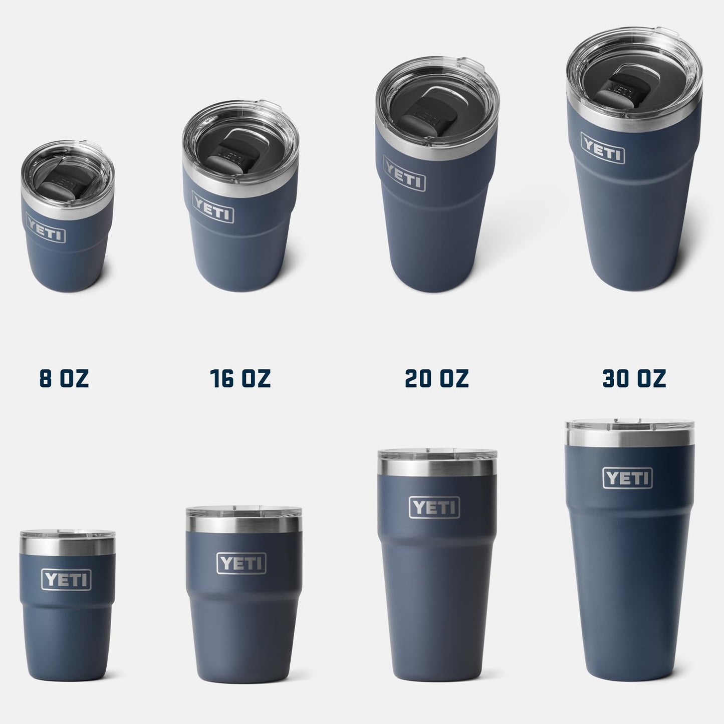 YETI Rambler 16 oz Stackable Tumbler, Vacuum Insulated, Stainless Steel with MagSlider Lid, Seafoam