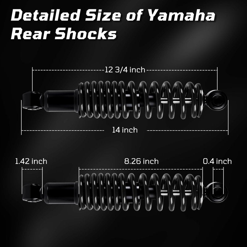 Cartalia Golf Cart Rear Shock Absorber Heavy Duty with Springs for Yamaha G2 G6 G8 G9 G14 G16 G19 G20 G22 G29 / Drive (Gen1) Gas & Electric Models OEM JN4-F2210-00-00 JN3-F2210-00 JW2-F2210-10 Black