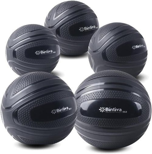 Bintiva Non-Bounce Slam Ball - Weighted Exercise Deadball for Fitness Routines | 10 lbs