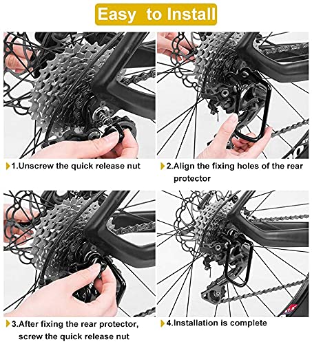 Set of 2 Bicycle Rear Derailleur Protectors - Black