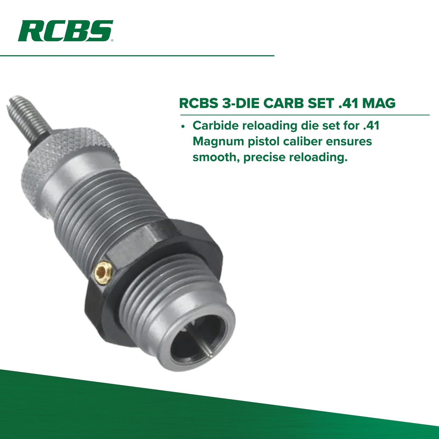 RCBS 18512 Series B 3-Die Carbide Roll Crimp Set, 41 Magnum