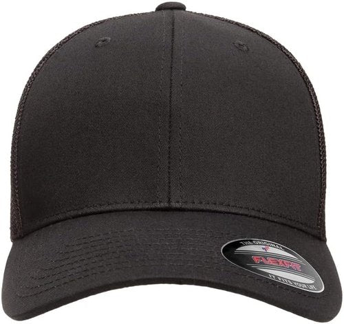 Flexfit 6511 Fitted Trucker Cap - Mid-Profile Design with Stretchable Mesh Panels | Bulk Pack Available