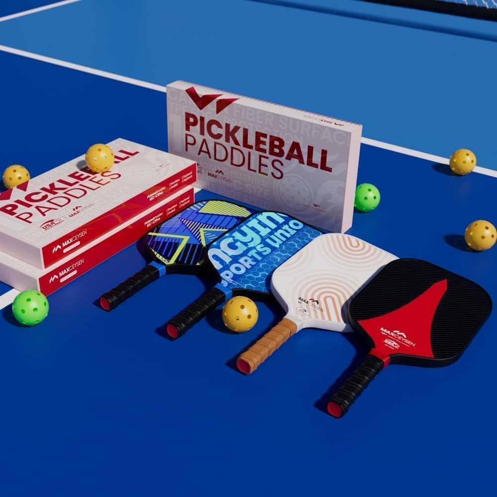 Pickleball Paddles T700 Carbon Fiber Surface Single Paddle USAPA Approved 16MM High Performance Lightweight Racket with Wide Face Long Grip for Men Women Beginner Starters