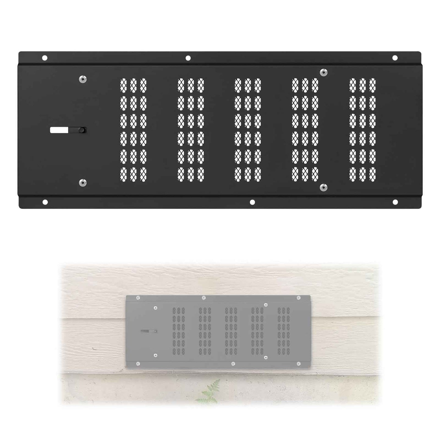 Crawl Space Vent Cover,Foundation Vent Cover for Crawl Space Garage Attic Home Improvement,16"x6.5" Outdoor Foundation Air Wall Vent with Damper&Screen to Reduce Moisture,Black,1PCS