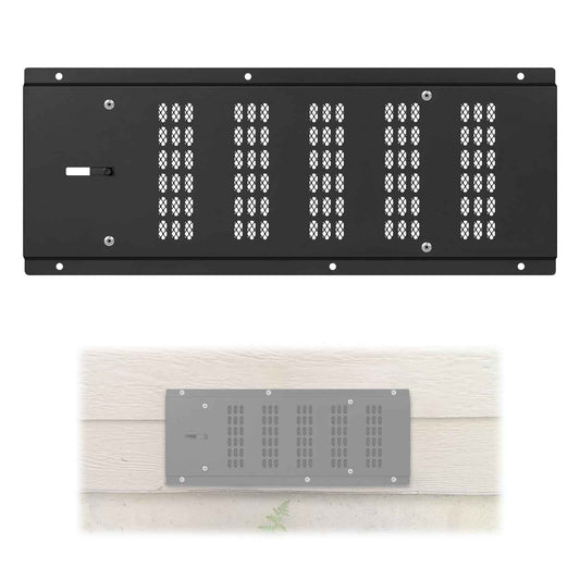 Crawl Space Vent Cover,Foundation Vent Cover for Crawl Space Garage Attic Home Improvement,16"x6.5" Outdoor Foundation Air Wall Vent with Damper&Screen to Reduce Moisture,Black,1PCS