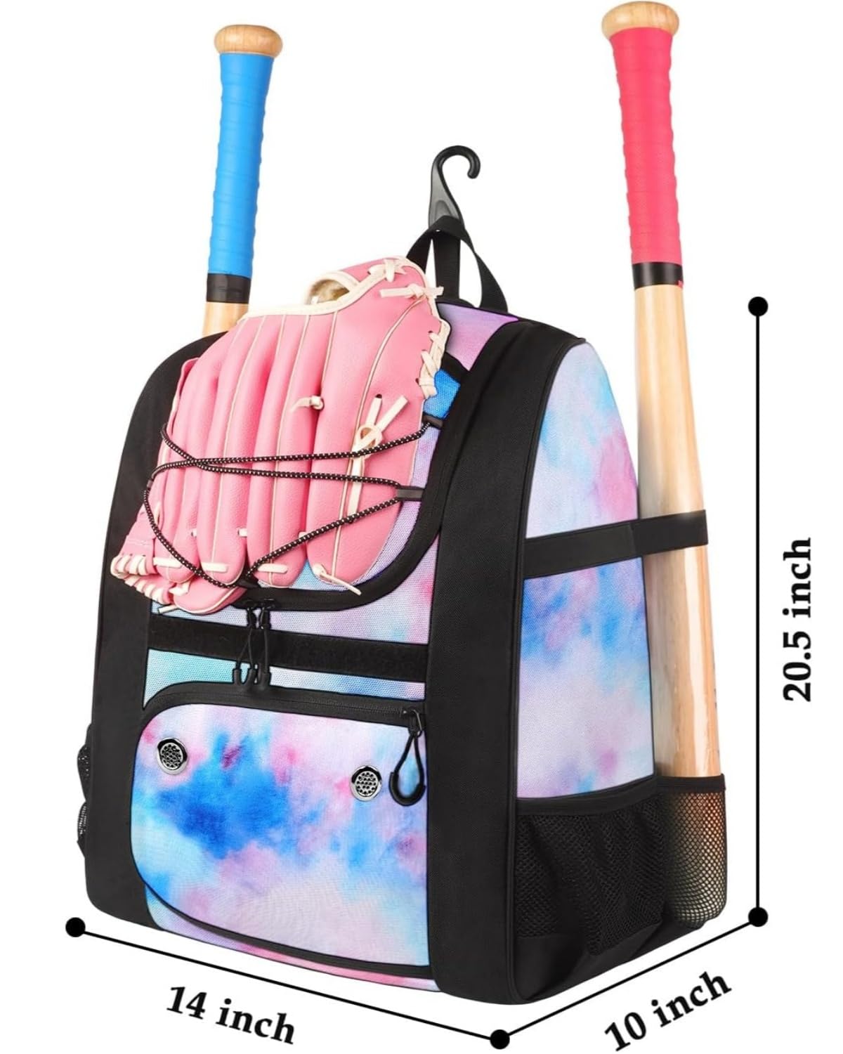 MATEIN Softball Backpack for Girls, Baseball Backpack Equipment Bag with Shoe Compartment, Softball Bat Bag Large Main Compartment Fit Gear & Accessories, Baseball Gifts