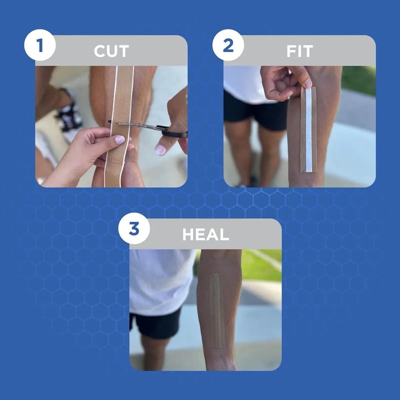 𝐂𝐮𝐭𝟐𝐅𝐢𝐭 𝐀𝐝𝐡𝐞𝐬𝐢𝐯𝐞 𝐁𝐚𝐧𝐝𝐚𝐠𝐞𝐬 - Flexible Fabric Bandage for Wound Care and First Aid, Long Lasting & Breathable - Custom Size for Minor Cuts and Scrapes, 1 Meter Long (Small)
