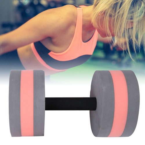 Keenso Water Dumbbells,Foam Water Workout Dumbbells Water Weights for Pool Exercise(Gray red)
