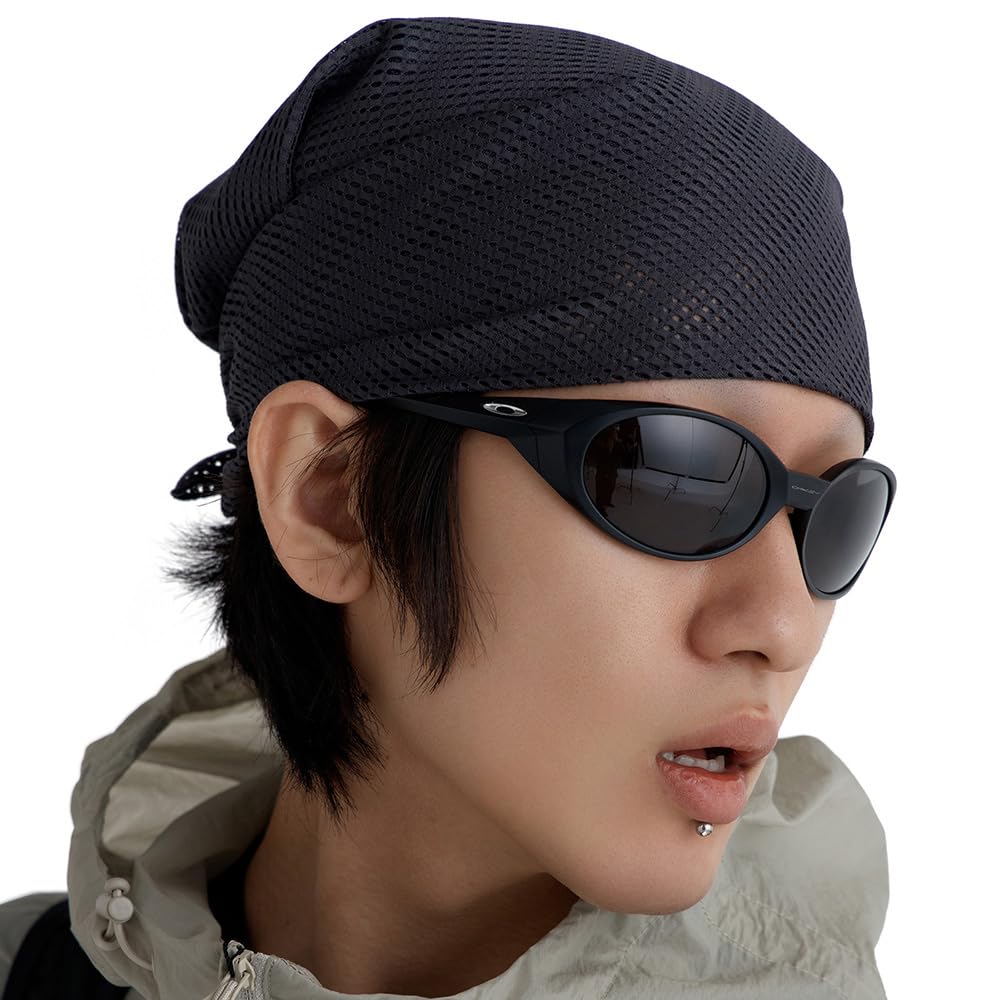UNDERCONTROL Quick-Dry Mesh Scarf Lightweight Breathable Outdoor Bandana for Hiking, Running, Camping, Gorpcore Style Korea (Charcoal)