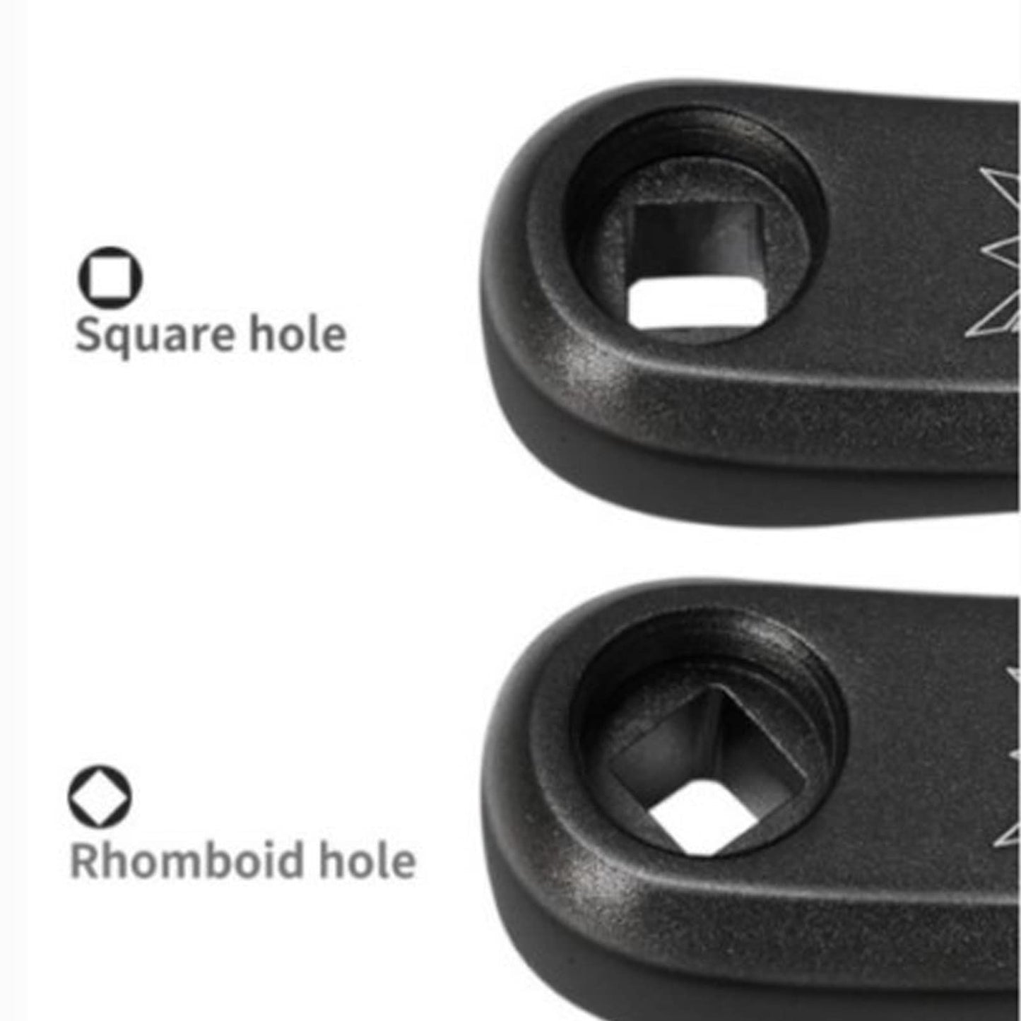 Kodrily Bike Crank Arm, Bike Crank 170mm, Crank Arm Aluminum Alloy Bike Crank Arm Replacement Left Single Bike Pedal Arm for Bike Replacement Accessory Black Silver (Square Hole)