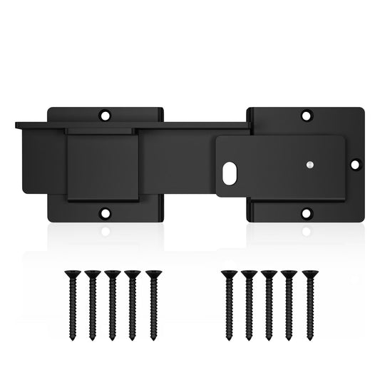 HILLMASTER Extra Heavy Duty Gate Flip Latch Lock with Padlock Hole,Rustic Farm Barn Door Latch for Wooden Fence,Gate Lock for Outdoor Fence,Gate Hardware Flip Latch for Sliding/Swing Door,Shed,Garage