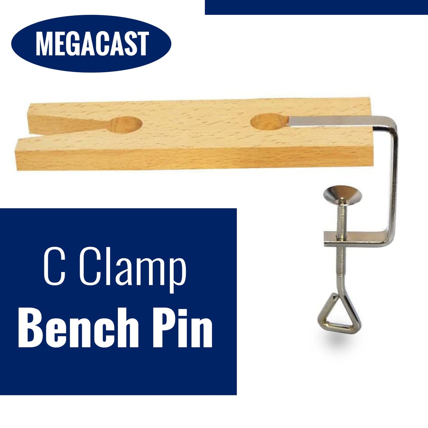 Megacast V-Slot C-Clamp Bench Pin Clamp Mount On Table Workbench Jewelers Tool