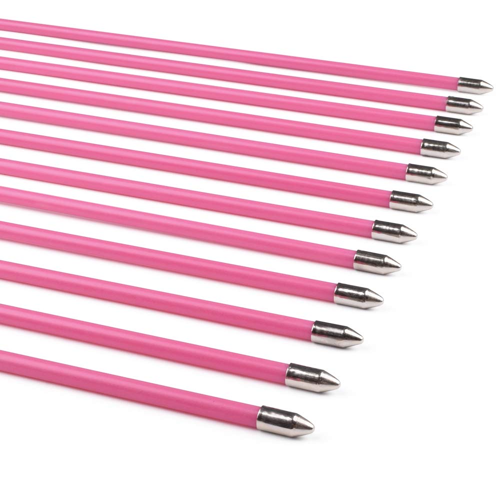 Archery Youth 24 26 28 Inch Fiberglass Archery Targeting Arrows for Youth Practise Recurvebow Compound Bow Shooting