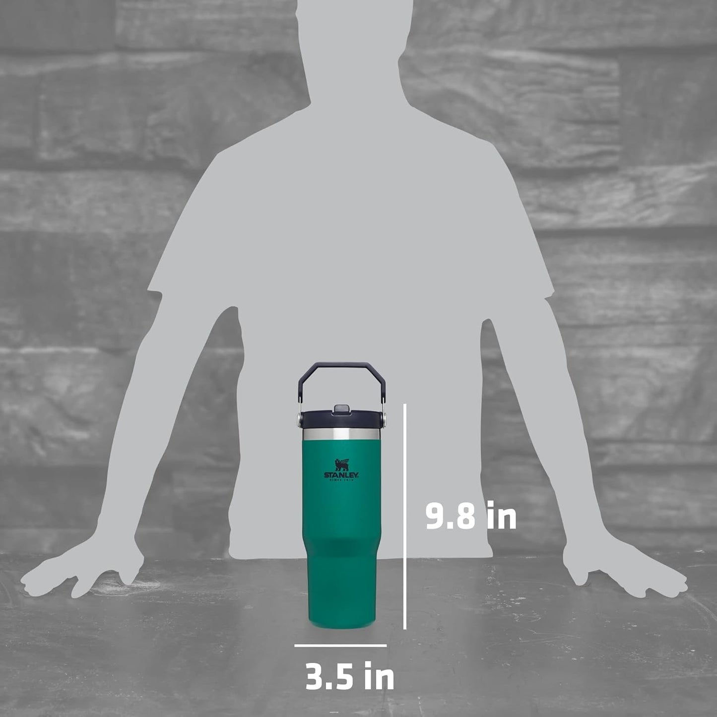 Stanley IceFlow Stainless Steel Tumbler - Vacuum Insulated 30 OZ Water Bottle | Leak-Resistant, Keeps Drinks Cold for 12 Hours, Tidepool