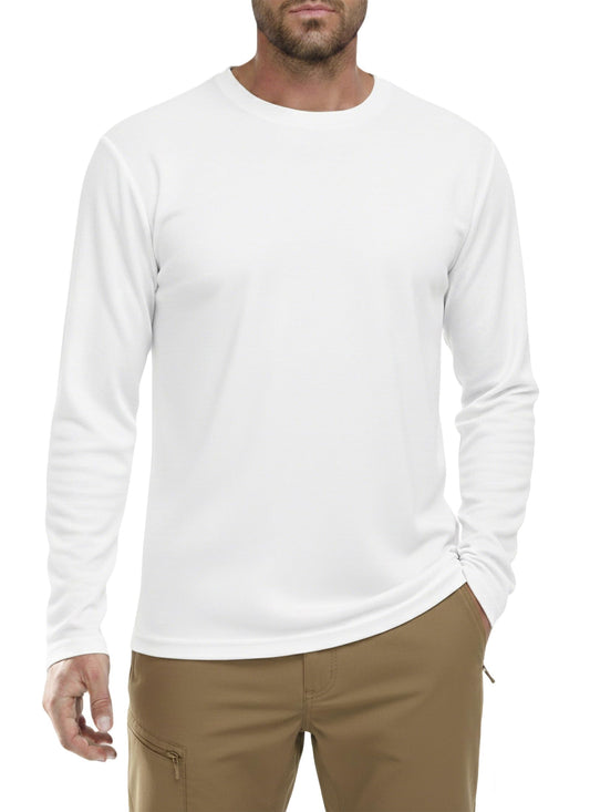 Sun Shirts for Men UPF 50+ SPF Rash Guard Long Sleeve UV Protection Lightweight Quick Dry Fishing Running HH24010 White L