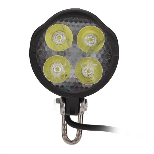 Ebike LED Headlight, 24/36v Electric Bike Front Light Lamp Built in Horn 4 Lights for Night Riding Waterproof Horn Headlamp for Motorcycle, Electric Bike, Scooters